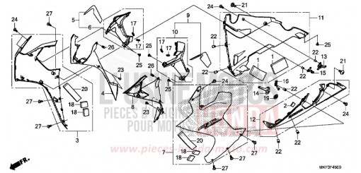 CARENAGE MILIEU CBR1000S1J de 2018
